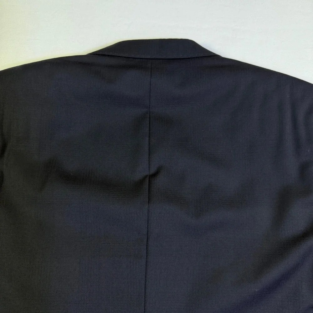 Enzo Tovare Italy‎ Mens Blazer 40R Black Super 150s Virgin Wool 2-Button Jacket